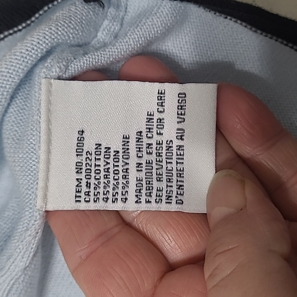 💲1️⃣ Liz Lange Maternity Light Blue Knit Cardigan Cotton/Rayon Blend Sz Small - Picture 7 of 8